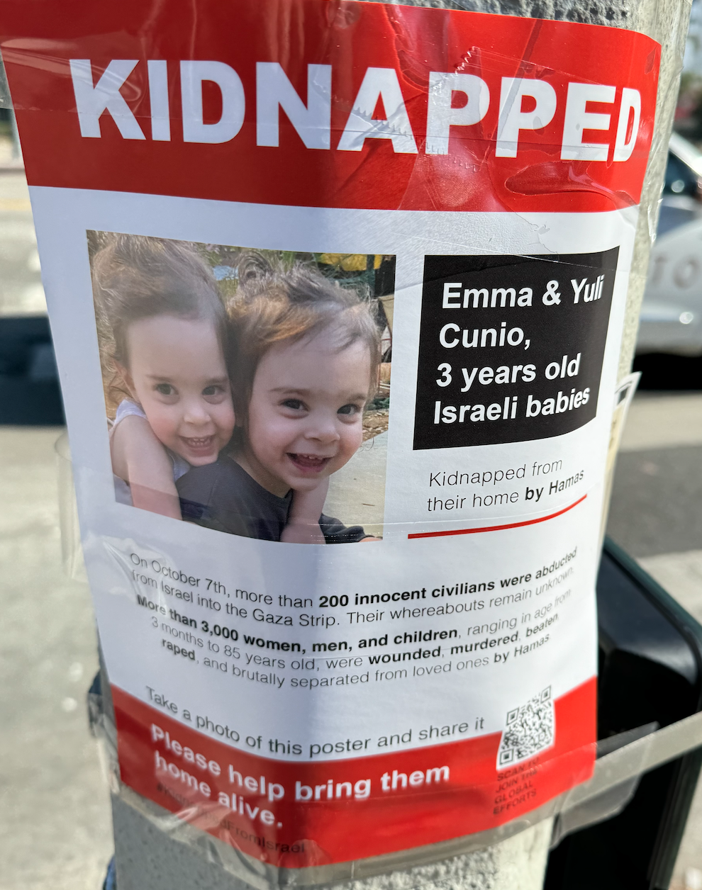 Jewish babies kidnapped by Hamas poster